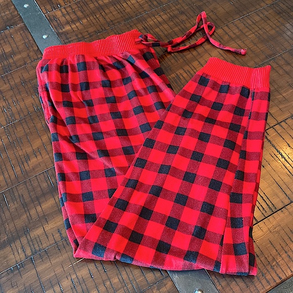 Sonoma Intimates & Sleepwear Sonoma Buffalo Plaid Red Black Jogger